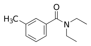 N,N-Diethyl-meta-toluamide, abbreviated DEET,